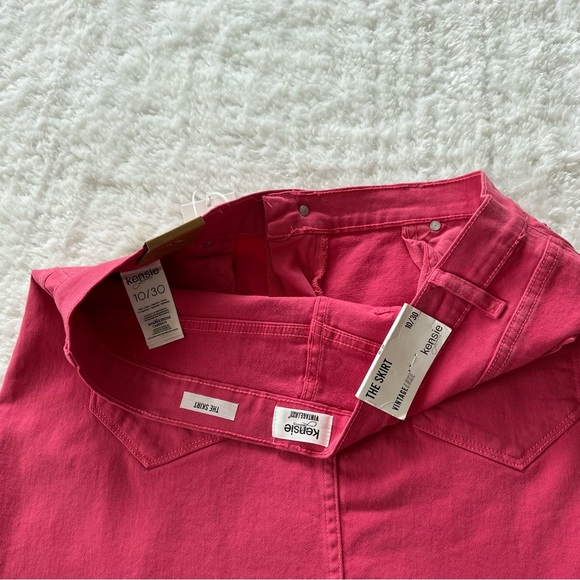 Kensie Jeans Vintage Lux Hot Pink Denim Mini Skirt - Picture 6 of 6